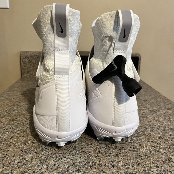 Nike Alpha Menace Elite 2 Detachable Football cleats White Black Mens Size‎ 14.5 - Picture 6 of 11